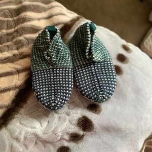 Bombas Kids' Teal and Navy Moccasins